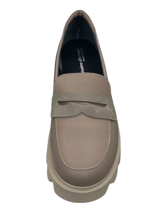 ＜カリシモアルテ＞厚底ボリュームソール・コインローファー