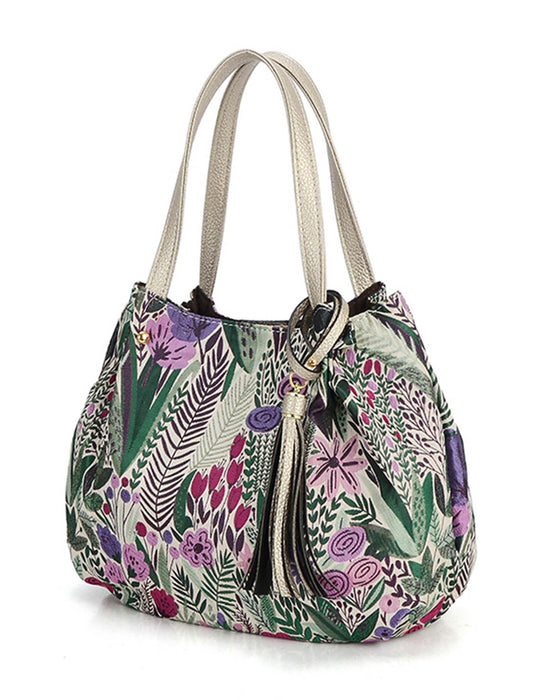 ボタニカル総柄トートバッグ