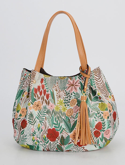 ボタニカル総柄トートバッグ