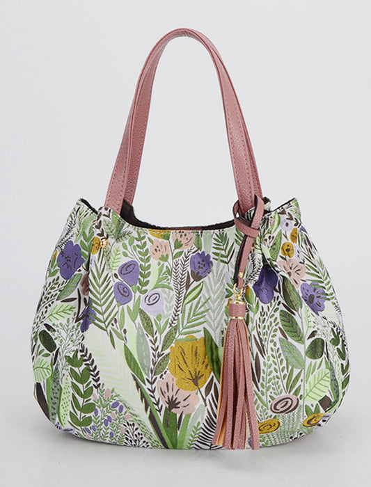 ボタニカル総柄トートバッグ