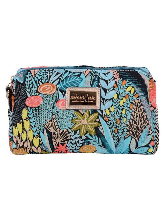 ボタニカル柄多機能ポシェット