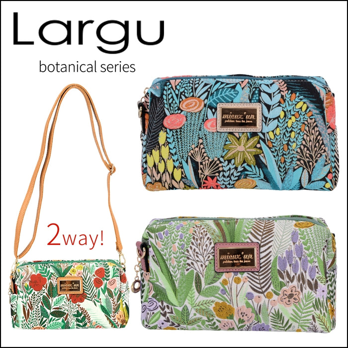 【近日入荷】ボタニカル柄多機能ポシェット　※キャメルは3月下旬入荷
