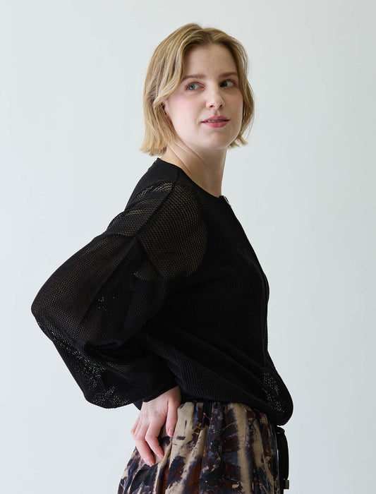 メッシュニットカーディガン