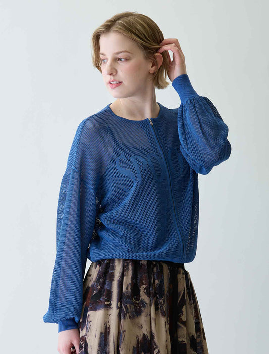 メッシュニットカーディガン