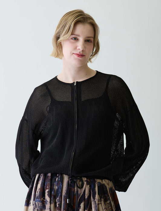 メッシュニットカーディガン