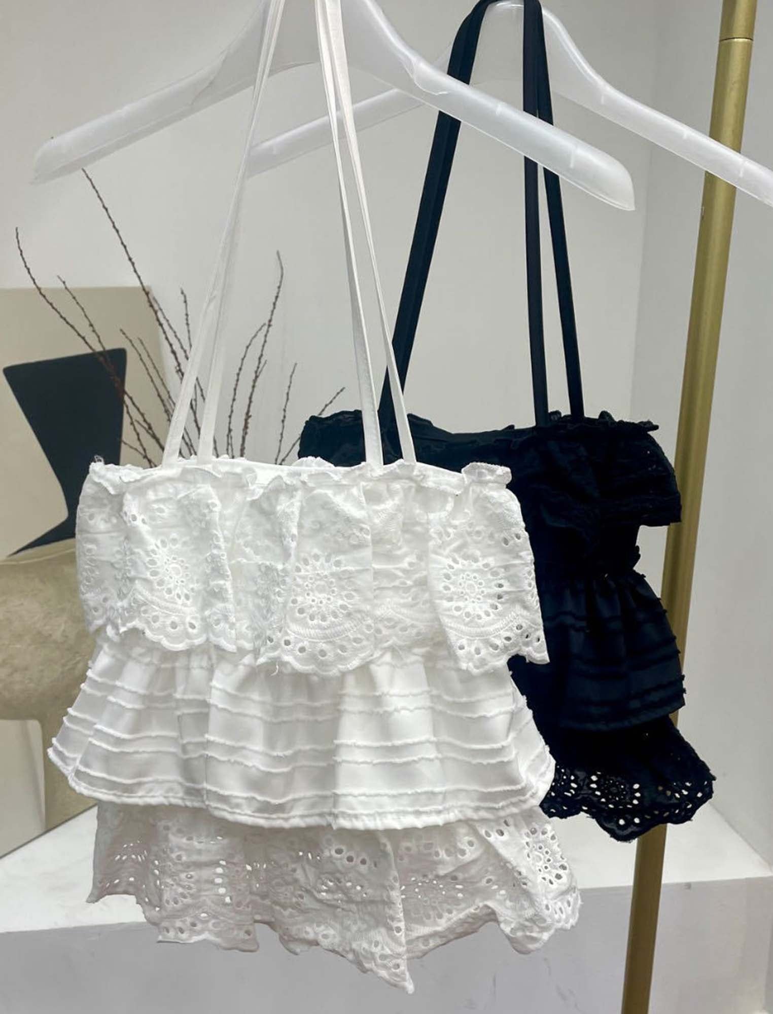 スカラップレース ティアードフリル エコストートバッグ | Northmall