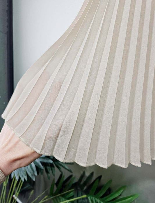 極細ランダムプリーツ フレアワイドパンツ（スカーチョ）