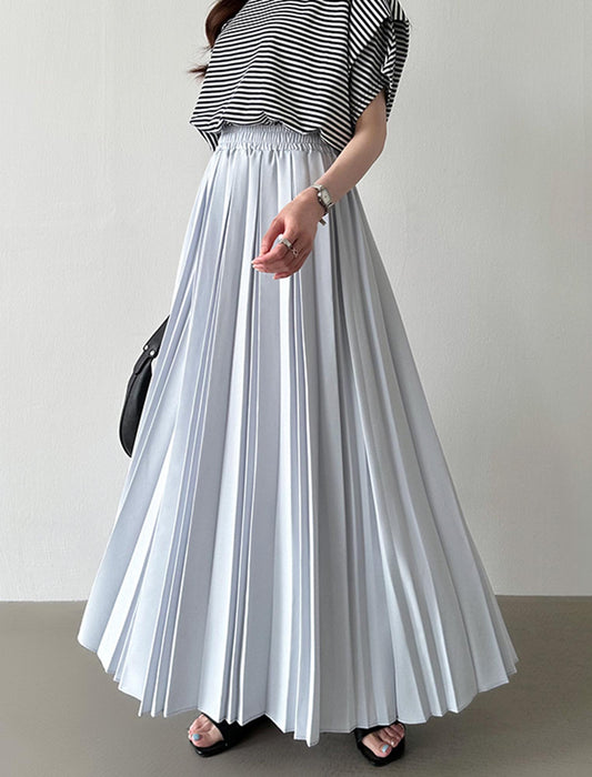 たっぷり大人プリーツ プリーツスカート ロングスカート
