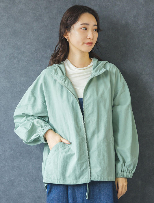 撥水＆持ち運びOK！ ボリューム袖ポケッタブルマウンテンパーカー
