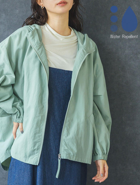 撥水＆持ち運びOK！ ボリューム袖ポケッタブルマウンテンパーカー