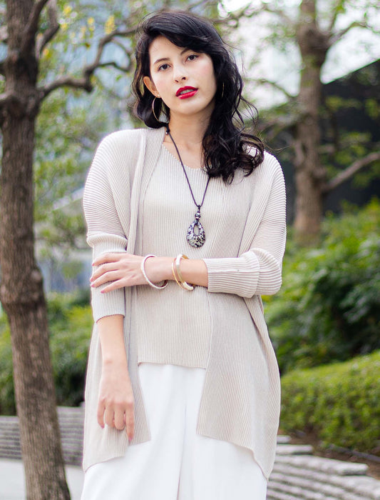 ＜SPECCHIO＞シャトルプリーツ コクーンスリーブジャケット