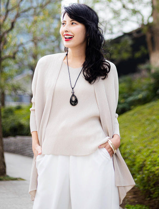 ＜SPECCHIO＞シャトルプリーツ コクーンスリーブジャケット