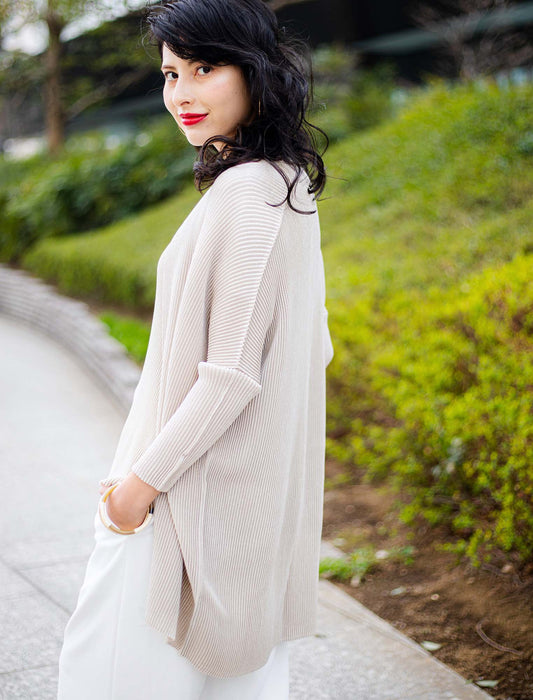 ＜SPECCHIO＞シャトルプリーツ コクーンスリーブジャケット