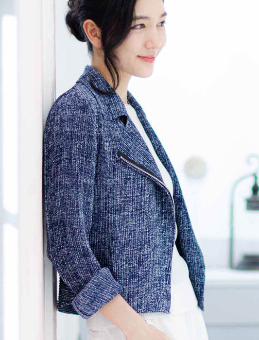 ＜SPECCHIO＞シャトルプリーツライダースジャケット