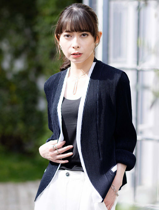 ＜SPECCHIO＞バイカラーシャトル カラーレスジャケット