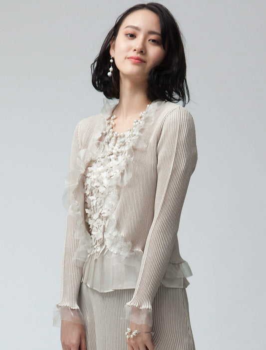 ＜SPECCHIO＞シアーフリルシャトル ボレロジャケット