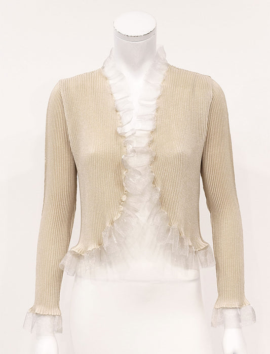 ＜SPECCHIO＞シアーフリルシャトル ボレロジャケット