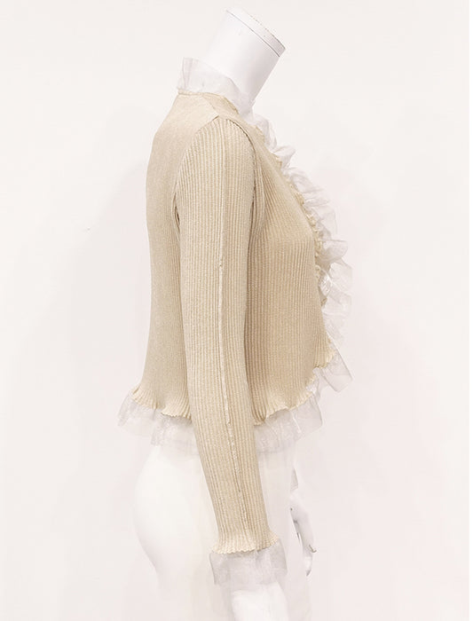 ＜SPECCHIO＞シアーフリルシャトル ボレロジャケット