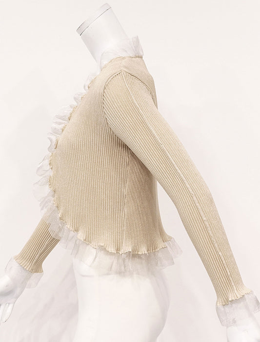 ＜SPECCHIO＞シアーフリルシャトル ボレロジャケット