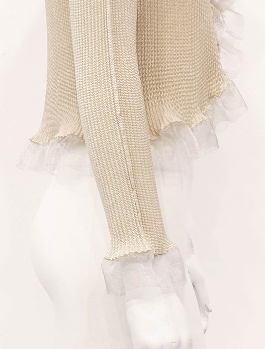 ＜SPECCHIO＞シアーフリルシャトル ボレロジャケット