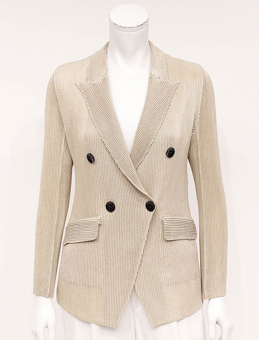 ＜SPECCHIO＞シャトルプリーツダブルブレストジャケット