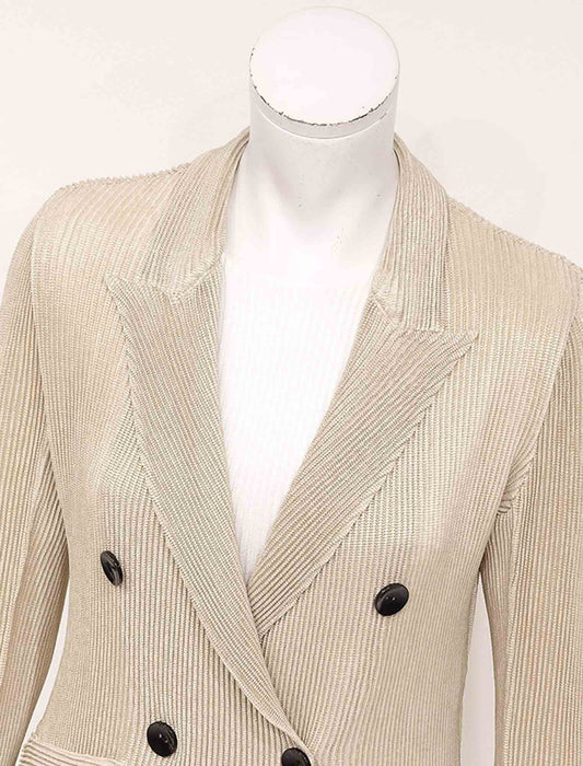 ＜SPECCHIO＞シャトルプリーツダブルブレストジャケット