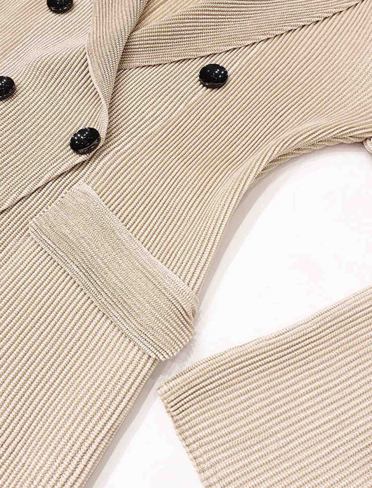 ＜SPECCHIO＞シャトルプリーツダブルブレストジャケット