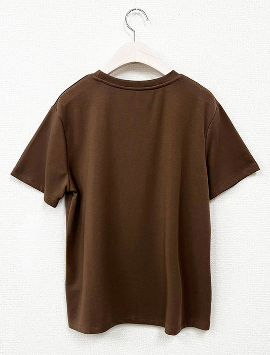 立体フラワーモチーフパッチワークＴシャツ
