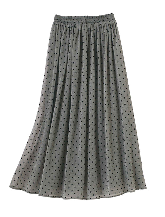 【受注】フロッキードット柄シアースカート