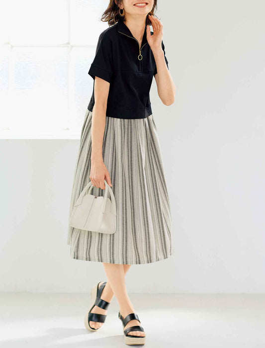 【受注】ハーフジップドッキングワンピース