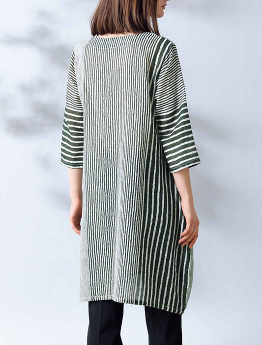 【受注】プリント七分袖バルーンワンピース