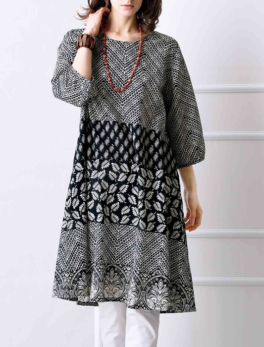 【受注】エスニック調プリントワンピース