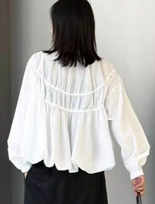 ドロストギャザーボリュームスリーブショートブルゾン