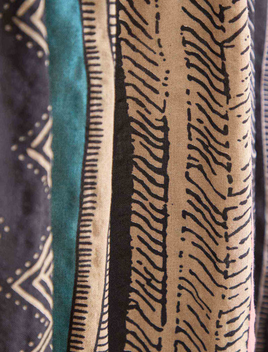 エスニックVネックコットンワンピース