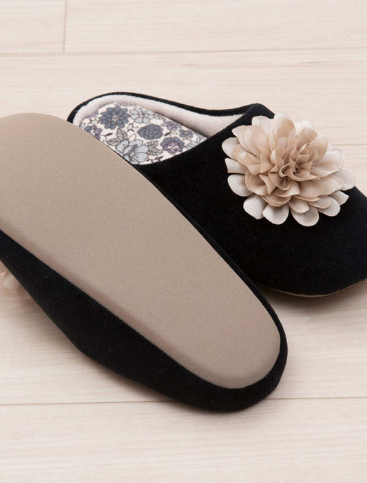 ボタニカルデザインのかわいいスリッパ