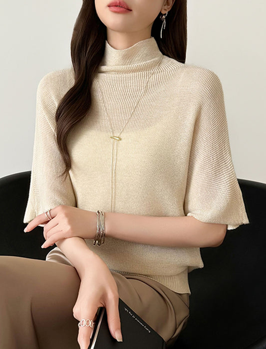 【近日入荷】毎日に寄り添うハイネックサマーシアーニット※4月下旬入荷予定