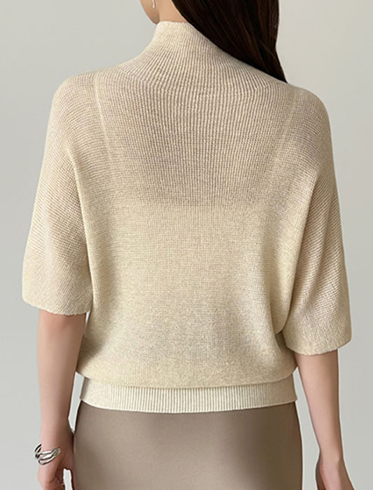 【近日入荷】毎日に寄り添うハイネックサマーシアーニット※4月下旬入荷予定