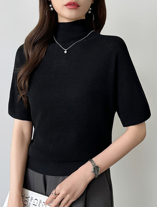 【近日入荷】毎日に寄り添うハイネックサマーシアーニット※4月下旬入荷予定