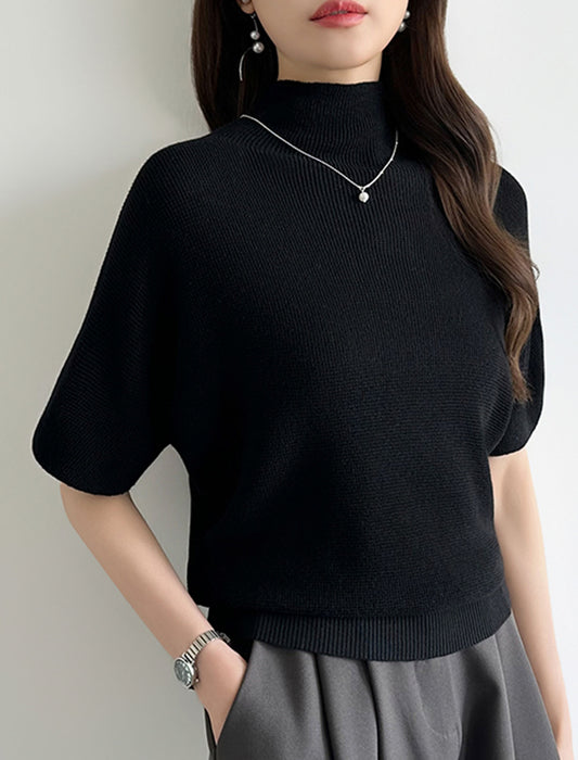 【近日入荷】毎日に寄り添うハイネックサマーシアーニット※4月下旬入荷予定