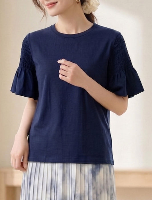 シルケット天竺シャーリング刺繍PO