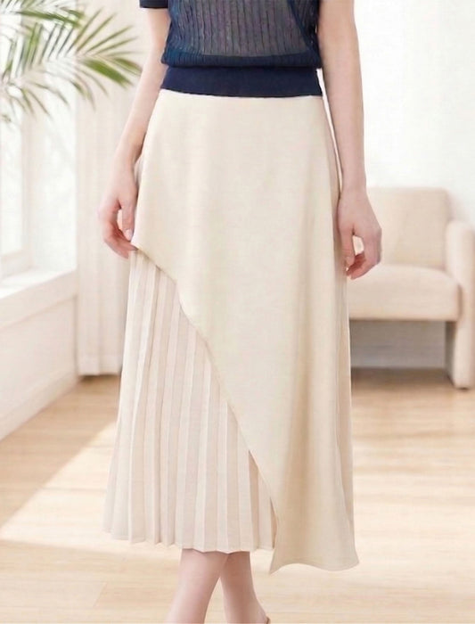プリーツレイヤーアシメスカート