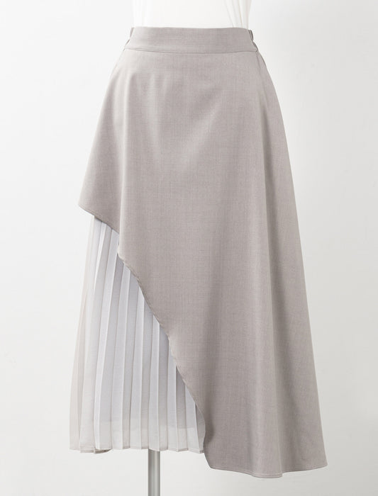 プリーツレイヤーアシメスカート