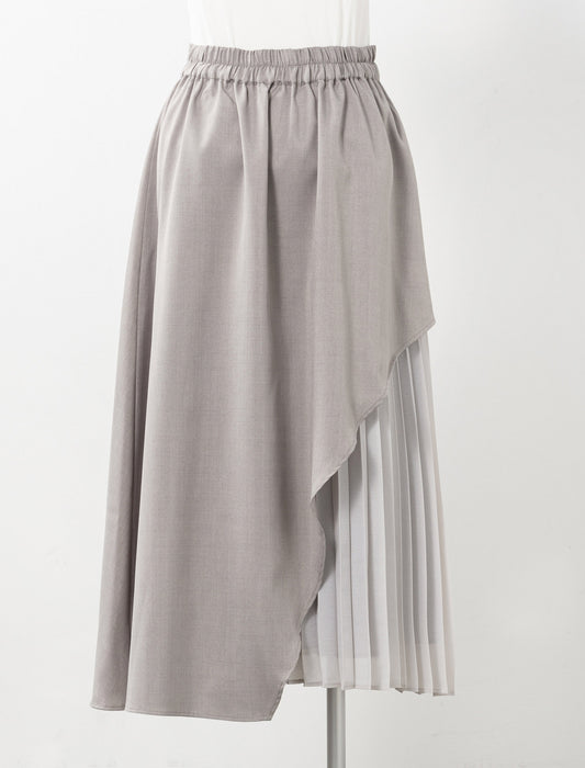 プリーツレイヤーアシメスカート