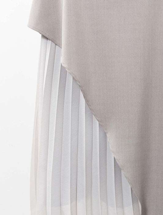 プリーツレイヤーアシメスカート