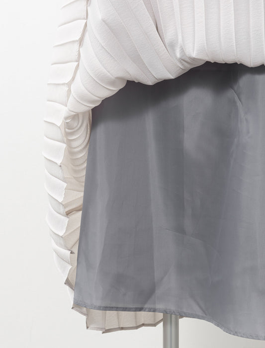 プリーツレイヤーアシメスカート
