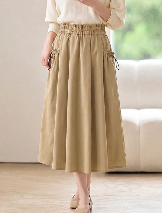 ドロストポケットボリュームスカート