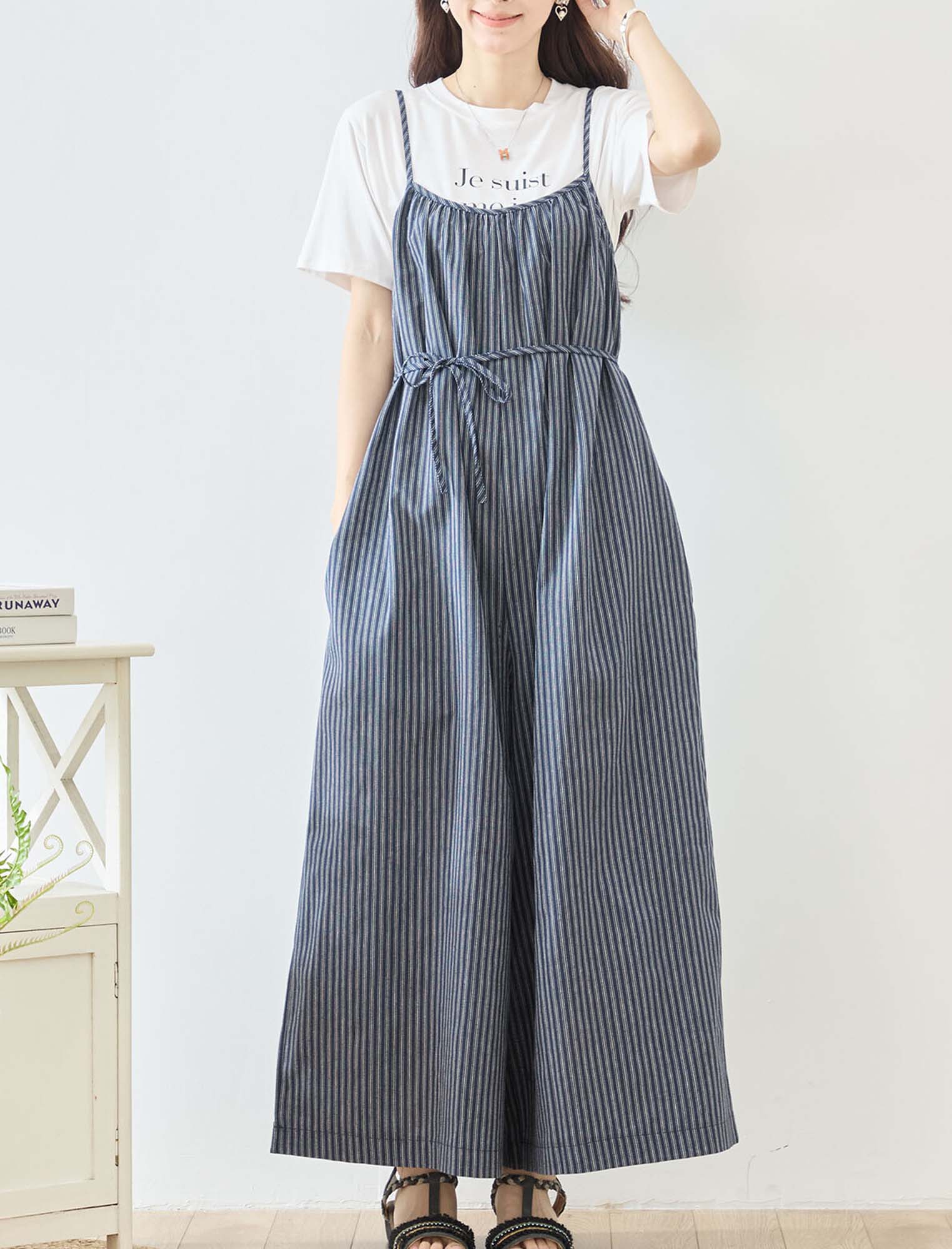 ストライプワイドサロペット | Northmall（ノースモール）暮らしを素敵