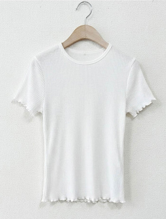 メロウエッジリブTシャツ