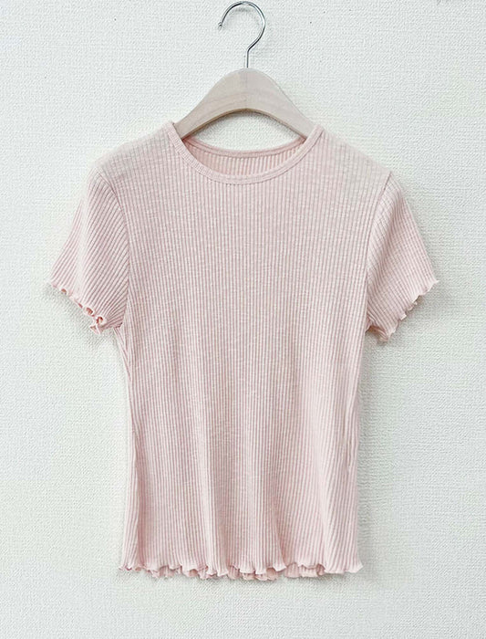 メロウエッジリブTシャツ