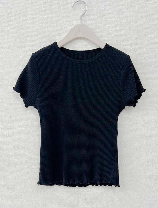 メロウエッジリブTシャツ